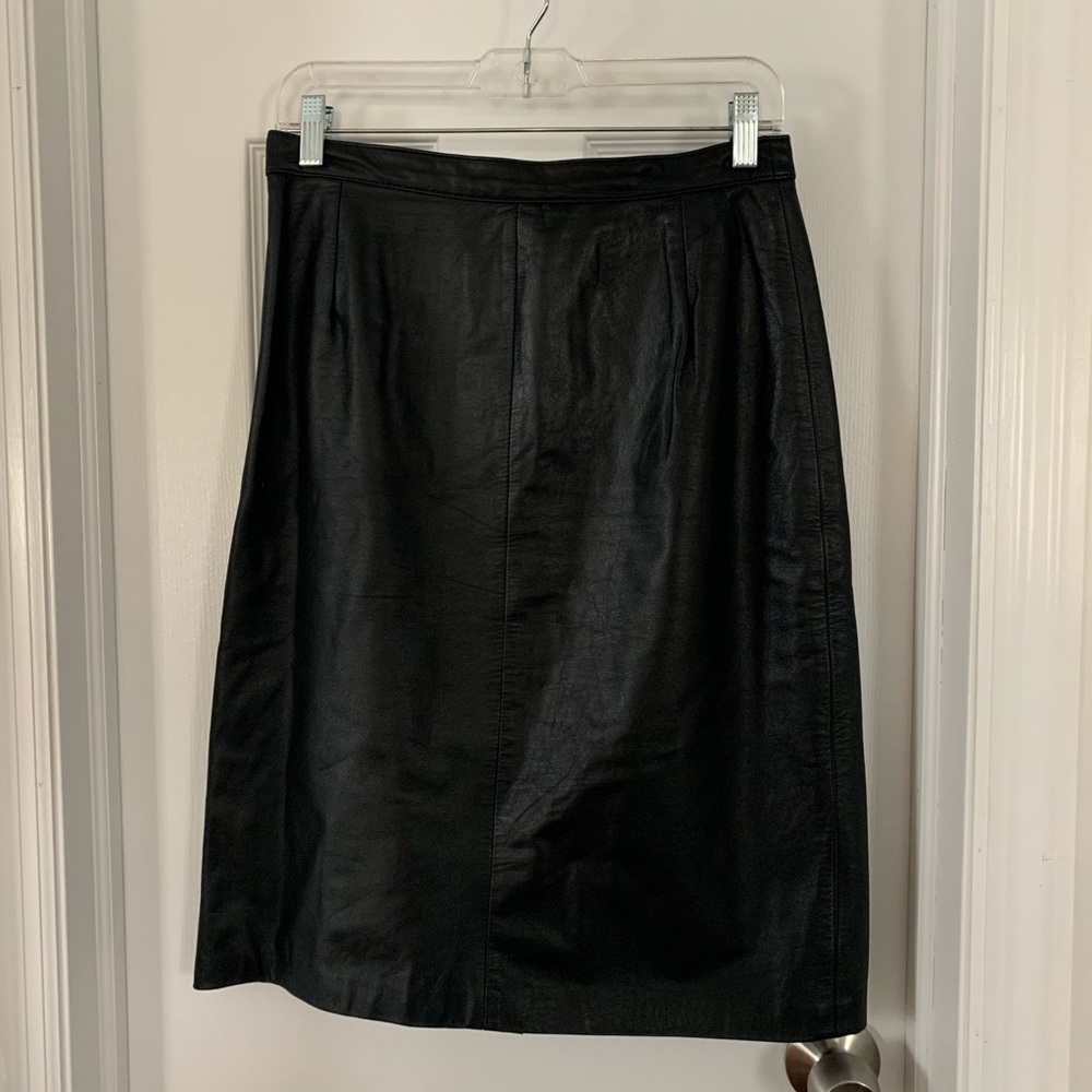 Vintage Leather Pencil Skirt sz M